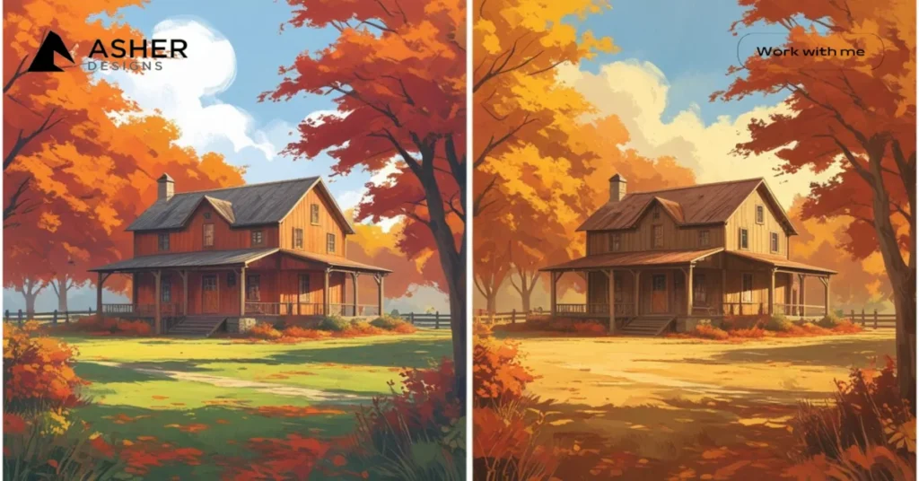 Side-by-side comparison of stock illustration and custom infographic created by Asher Designs, showing visual clarity and branding differences